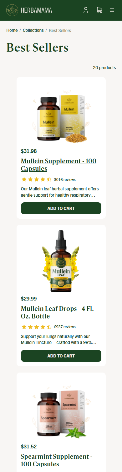 Herbamama collection mobile