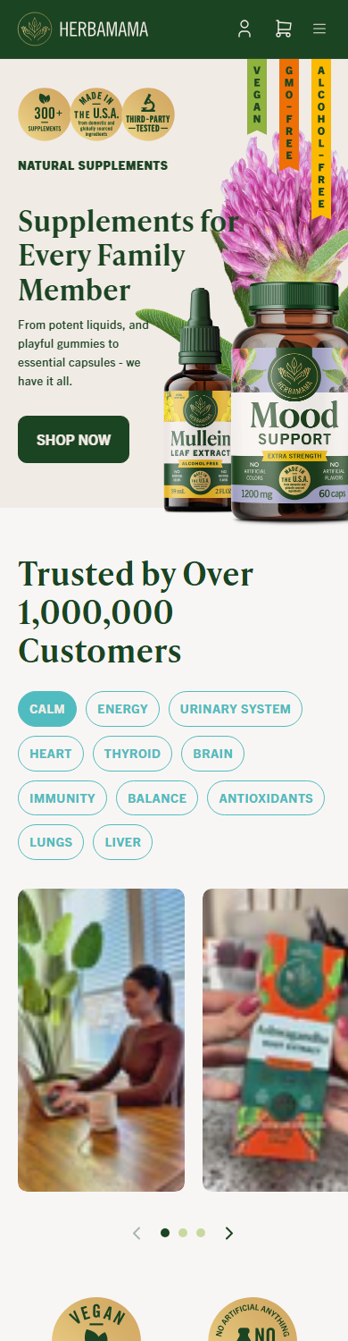 Herbamama home mobile