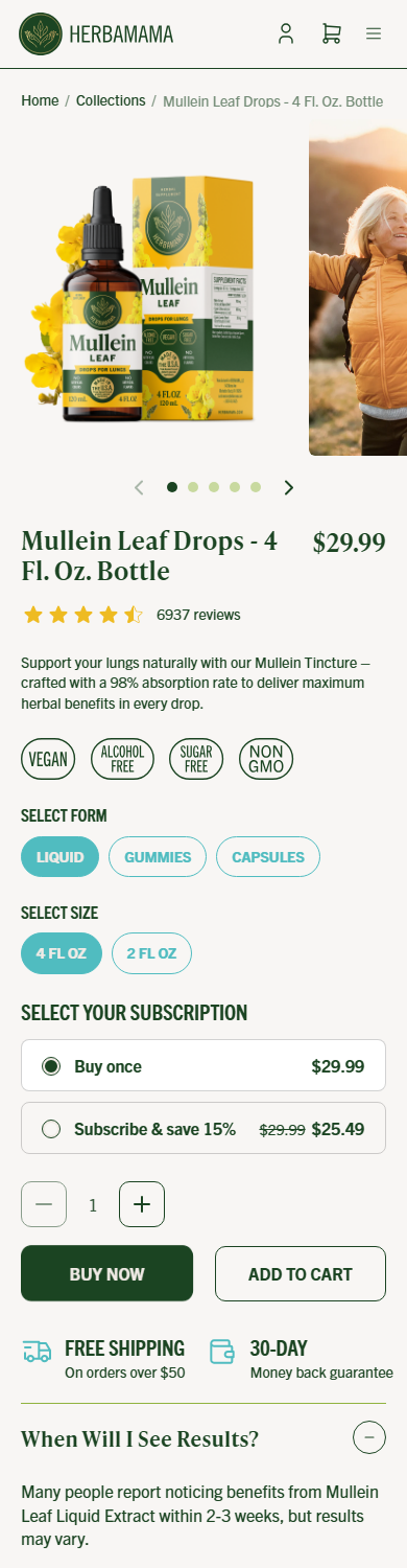 Herbamama home mobile