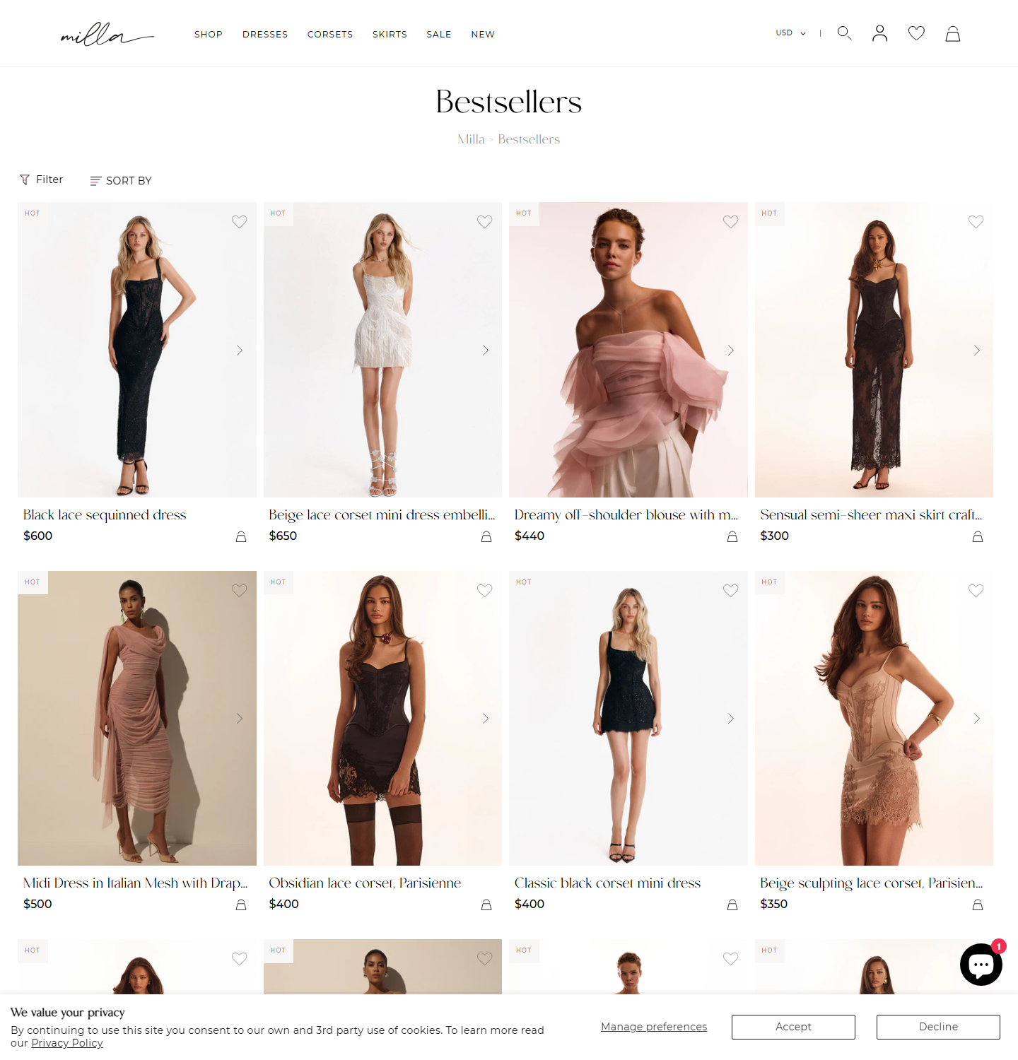 milla collection desktop